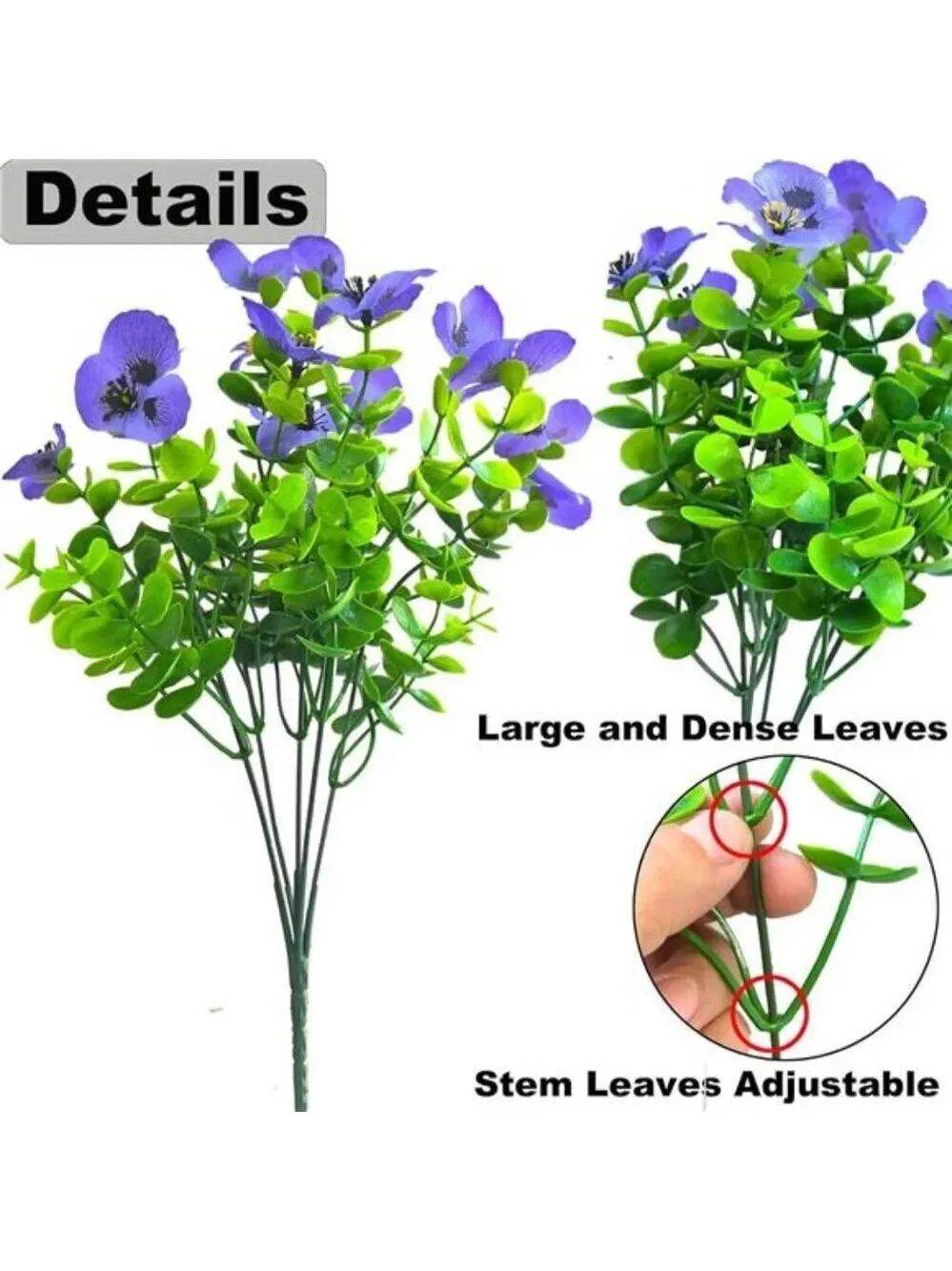 Artificial Outdoor Flowers UV Resistant Fake Plants Porch Garden Patio Decor